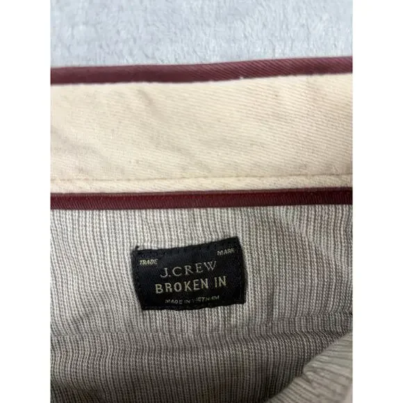 J.Crew Broken-In Urban Slim Chinos – Burgundy / Wine – Size 33x30 - Picture 6 of 7